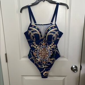 Navy Blue Kids One Piece Swimsuit